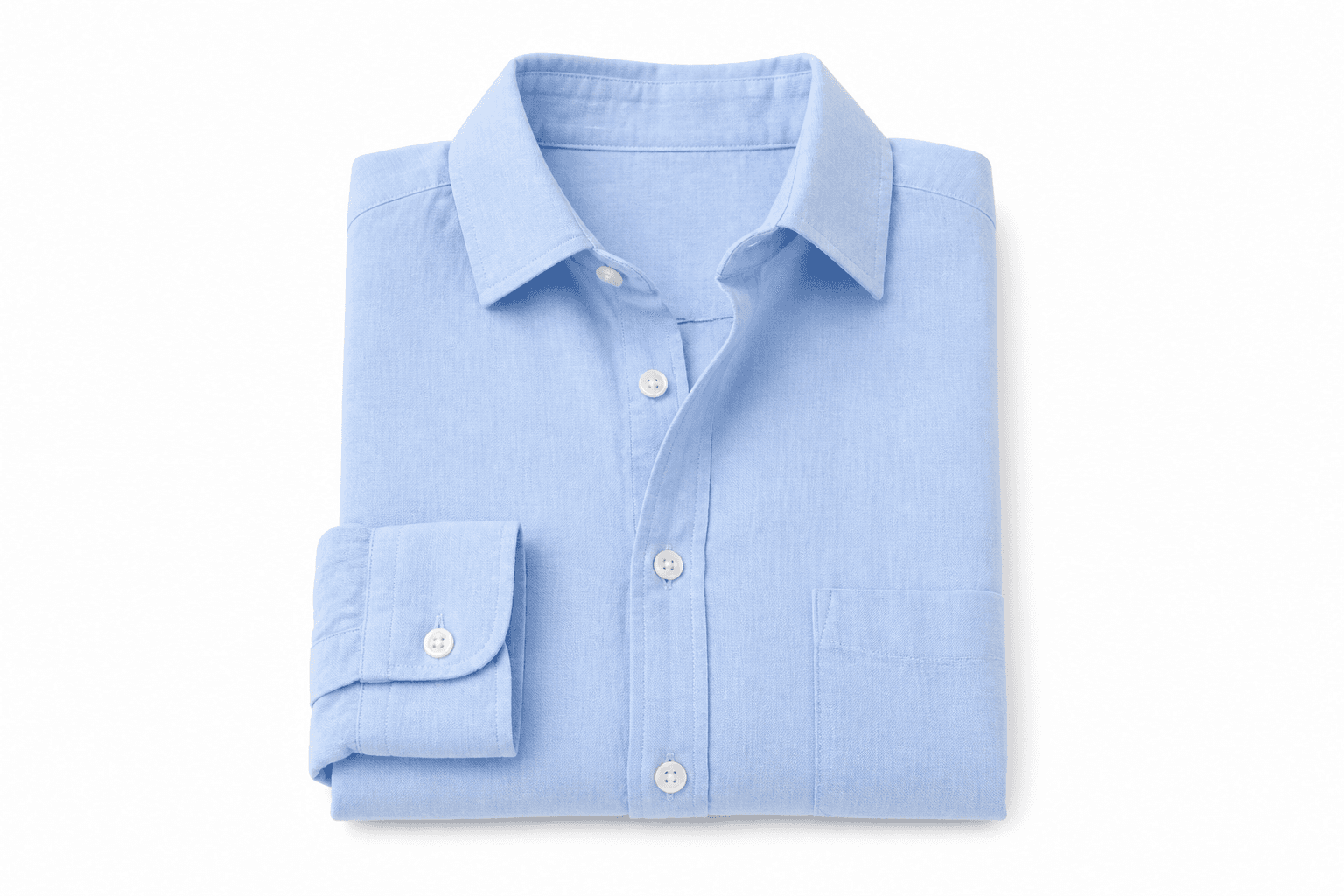 Linen Button Shirt Sky